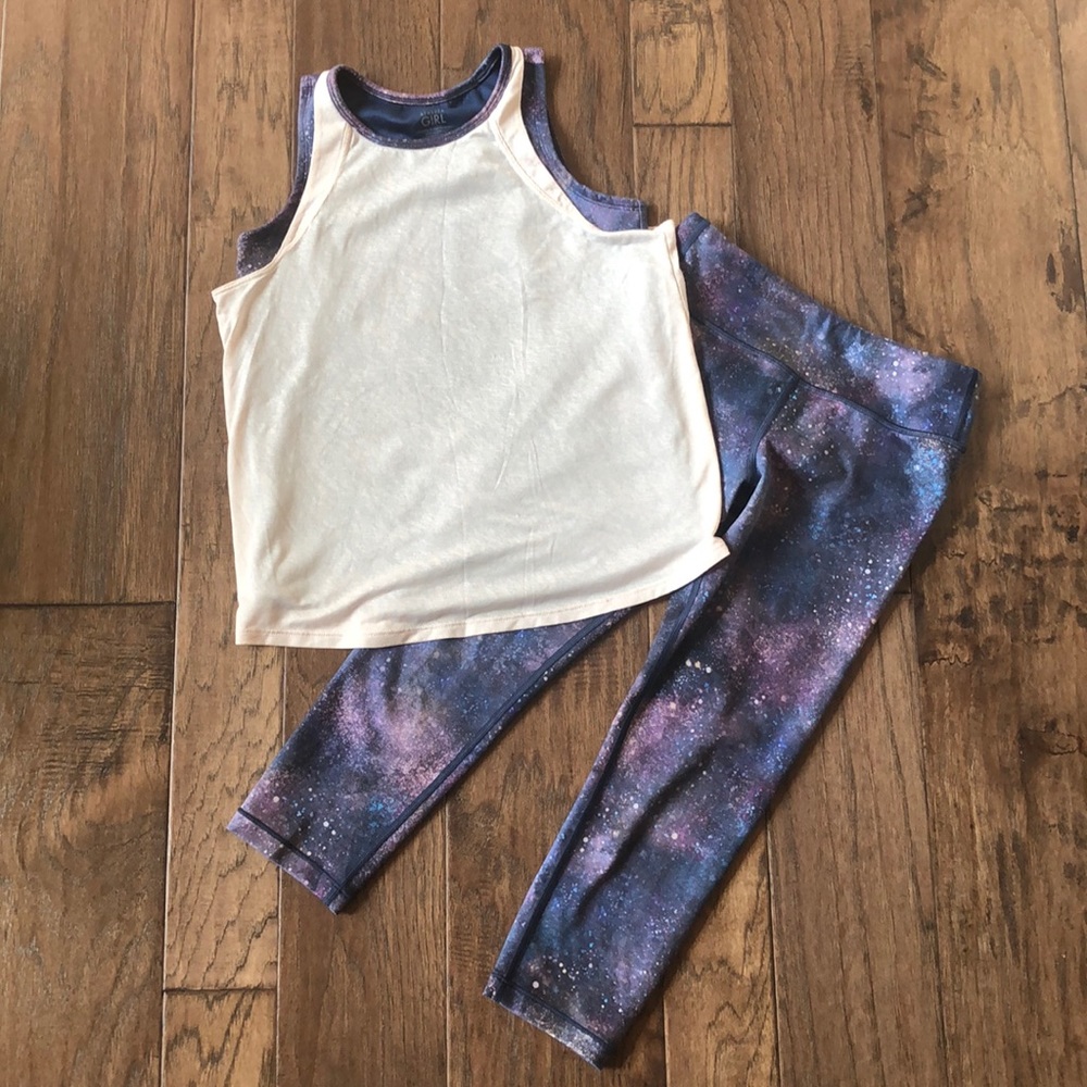 Athleta Girl Two-Layer Shirt and Leggings
